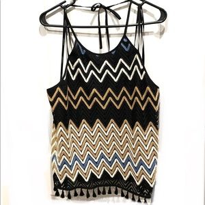 Zig zag strappy tank